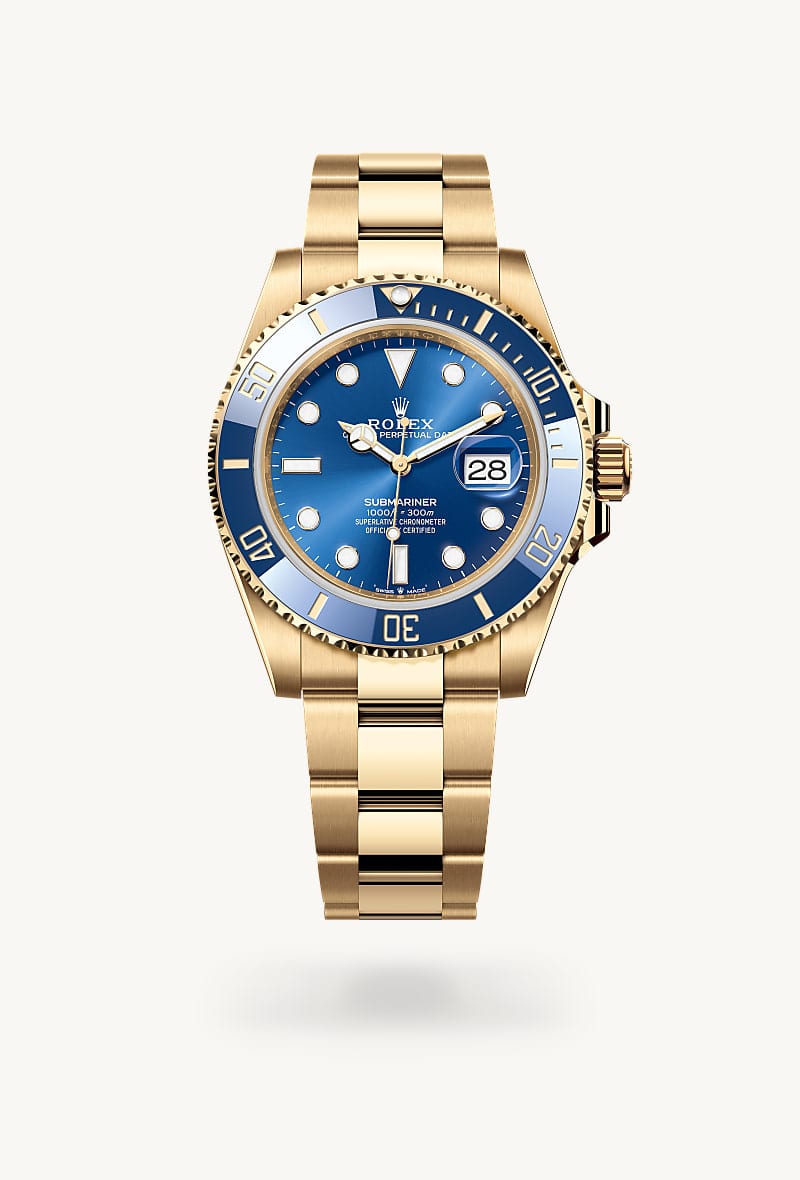 Rolex Submariner de 18 ct yellow gold, M126618LB-0002 - Jael Joyería
