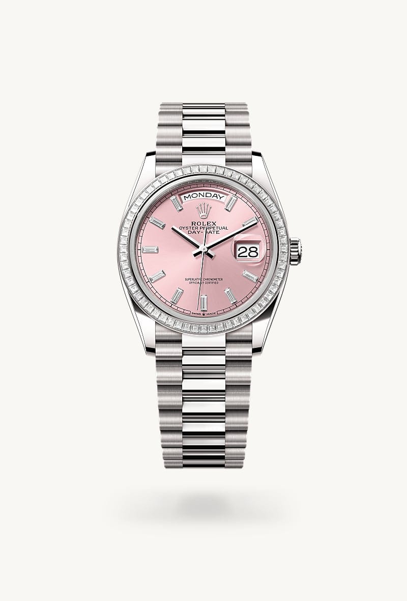 Rolex Day-Date de 18 ct white gold, M128399TBR-0029 - Jael Joyería