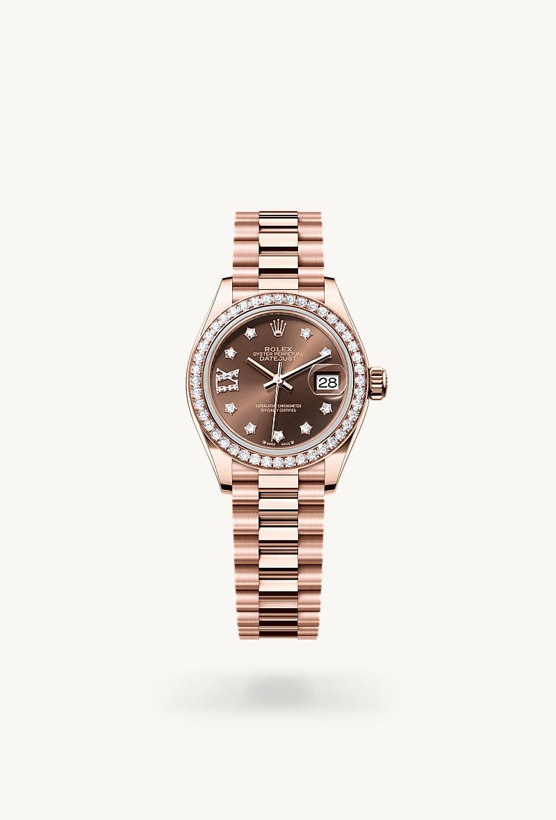 Rolex Lady-Datejust de 18 ct Everose gold, M279135RBR-0001 - Jael Joyería