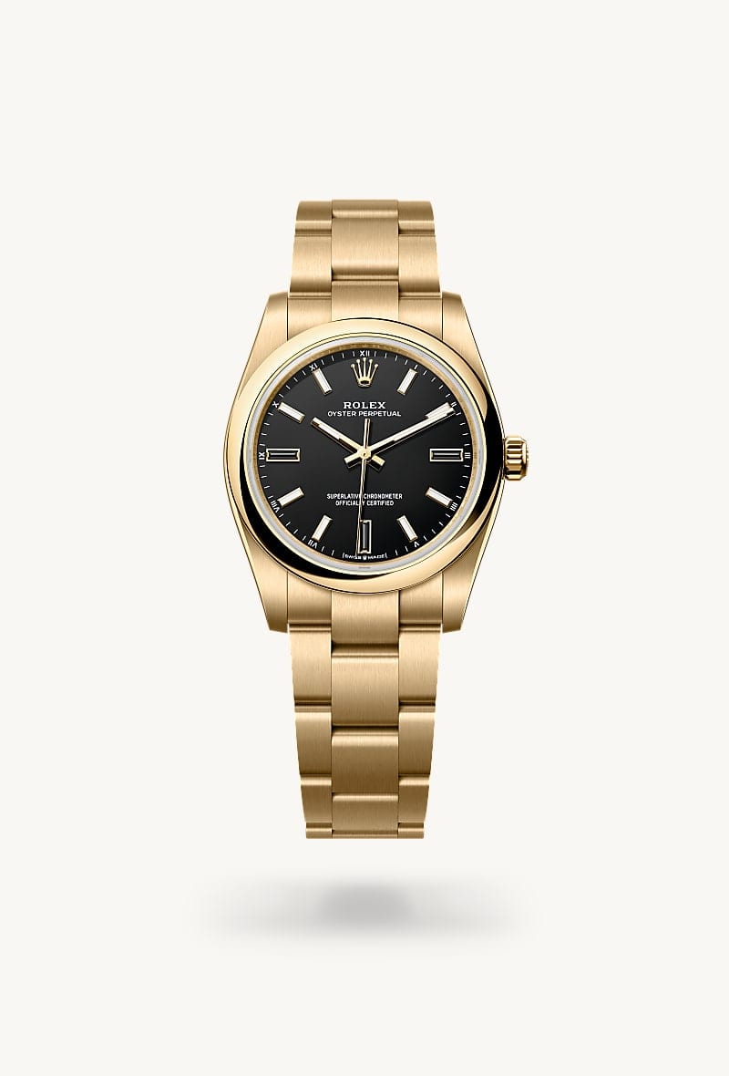 rolex Oyster Perpetual de oro amarillo de 18 quilates, M124208-0001 - Jael Joyería