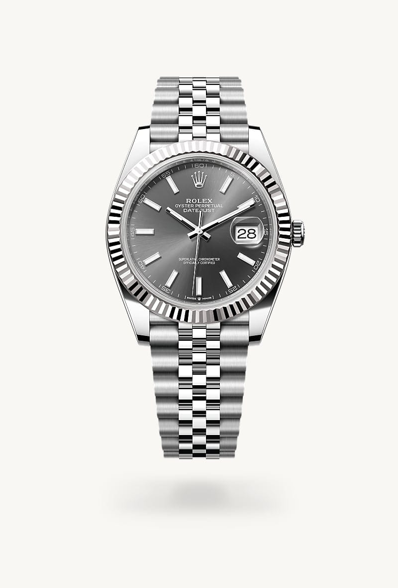 rolex Datejust de Rolesor blanco —combinación de acero Oystersteel y oro blanco, M126334-0014 - Jael Joyería