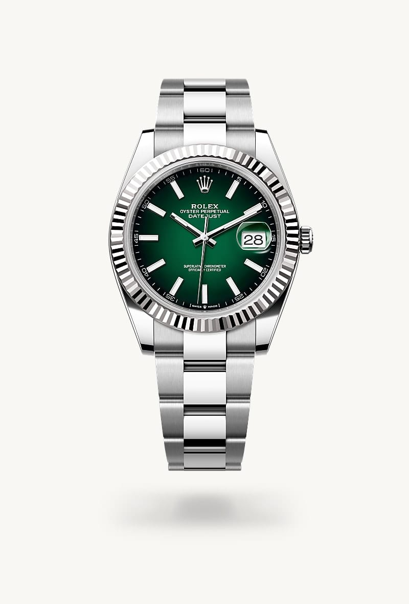 rolex Datejust de Rolesor blanco —combinación de acero Oystersteel y oro blanco, M126334-0033 - Jael Joyería