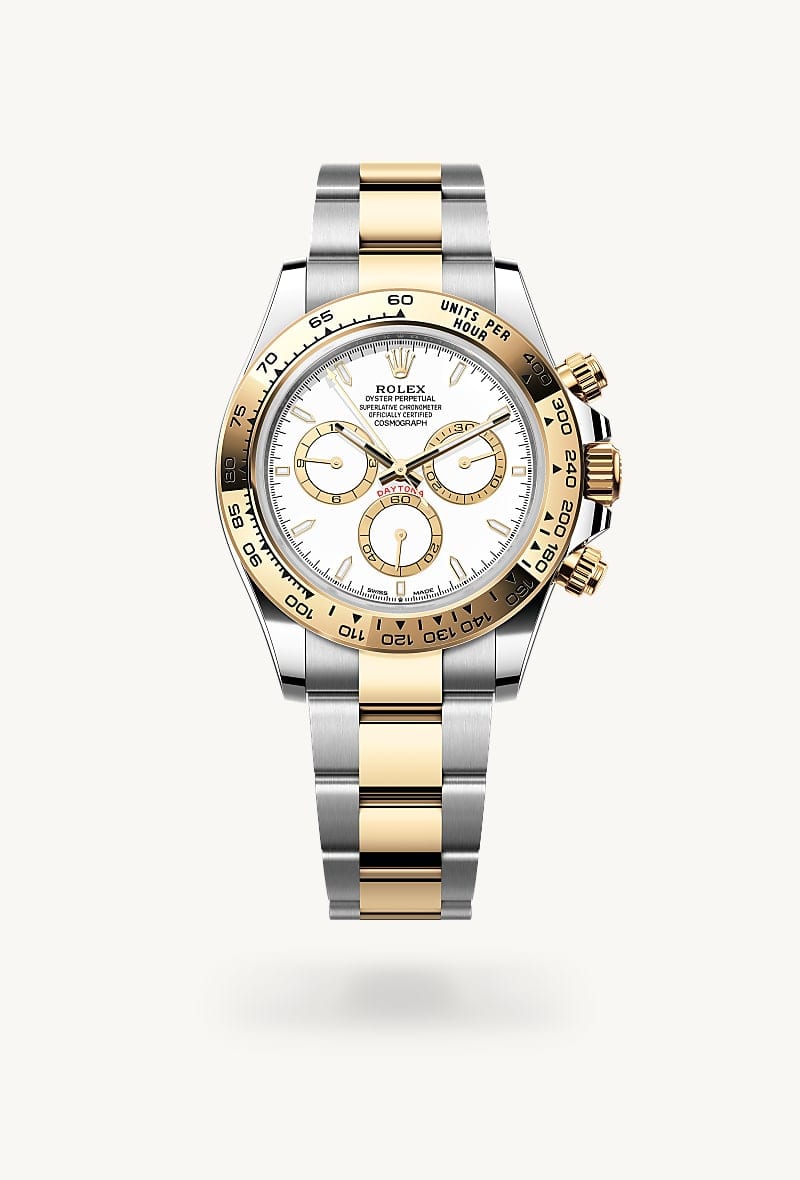 rolex Cosmograph Daytona de Rolesor amarillo —combinación de acero Oystersteel y oro amarillo, M126503-0001 - Jael Joyería