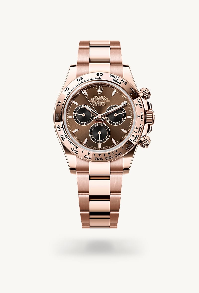 rolex Cosmograph Daytona de Oro Everose de 18 quilates, M126505-0005 - Jael Joyería