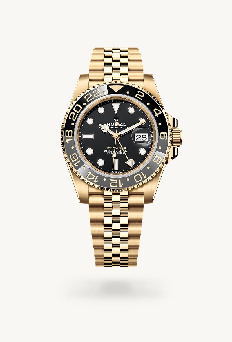 rolex GMT-Master II de oro amarillo de 18 quilates, M126718GRNR-0001 - Jael Joyería
