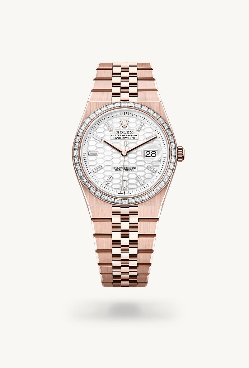 rolex Land-Dweller de Oro Everose de 18 quilates, M127285TBR-0002 - Jael Joyería