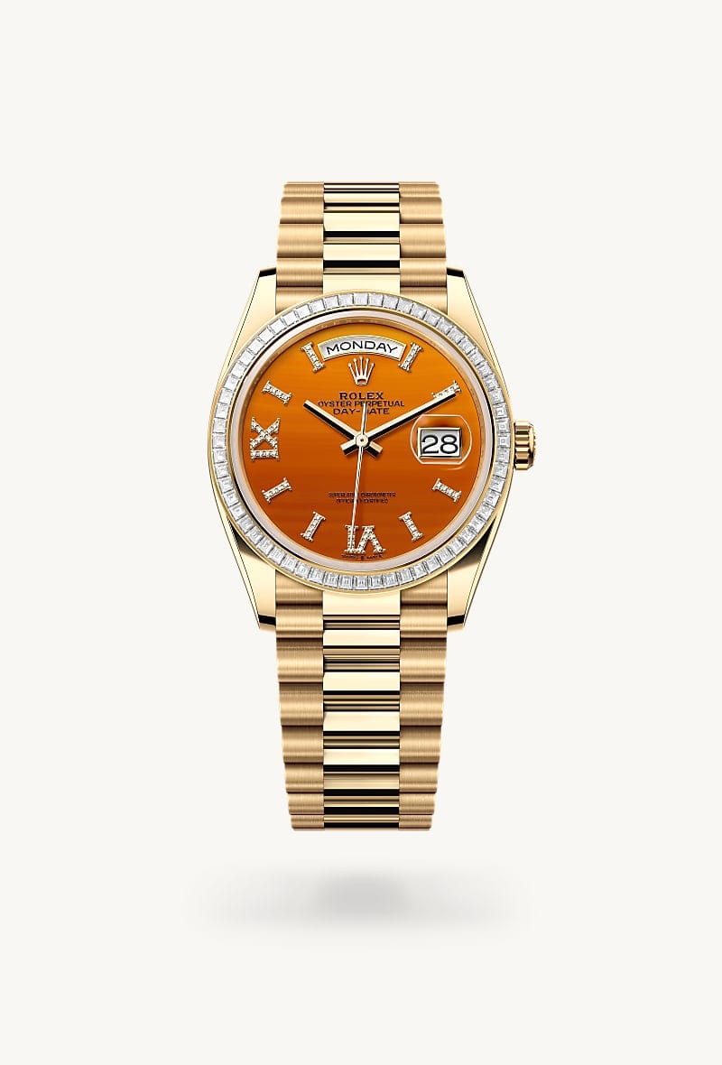 rolex Day-Date de oro amarillo de 18 quilates, M128398TBR-0018 - Jael Joyería