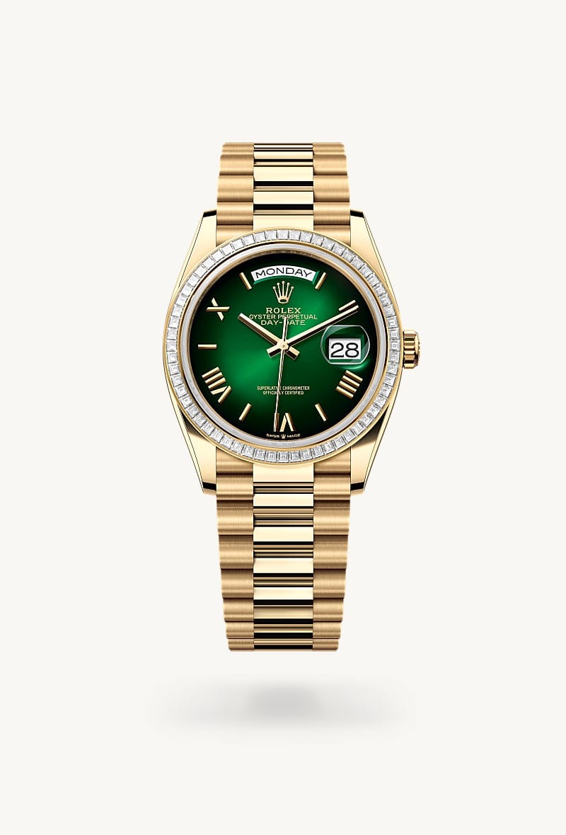 rolex Day-Date de oro amarillo de 18 quilates, M128398TBR-0028 - Jael Joyería
