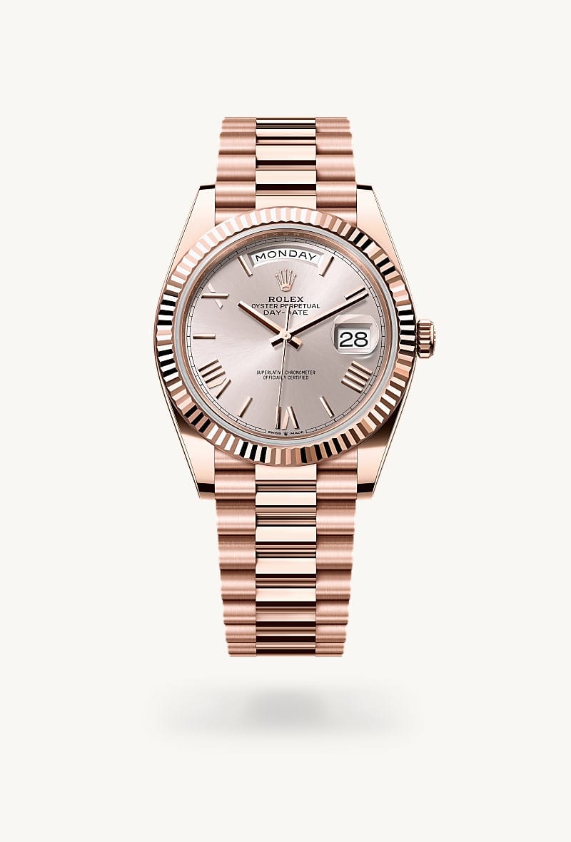 rolex Day-Date de Oro Everose de 18 quilates, M228235-0001 - Jael Joyería