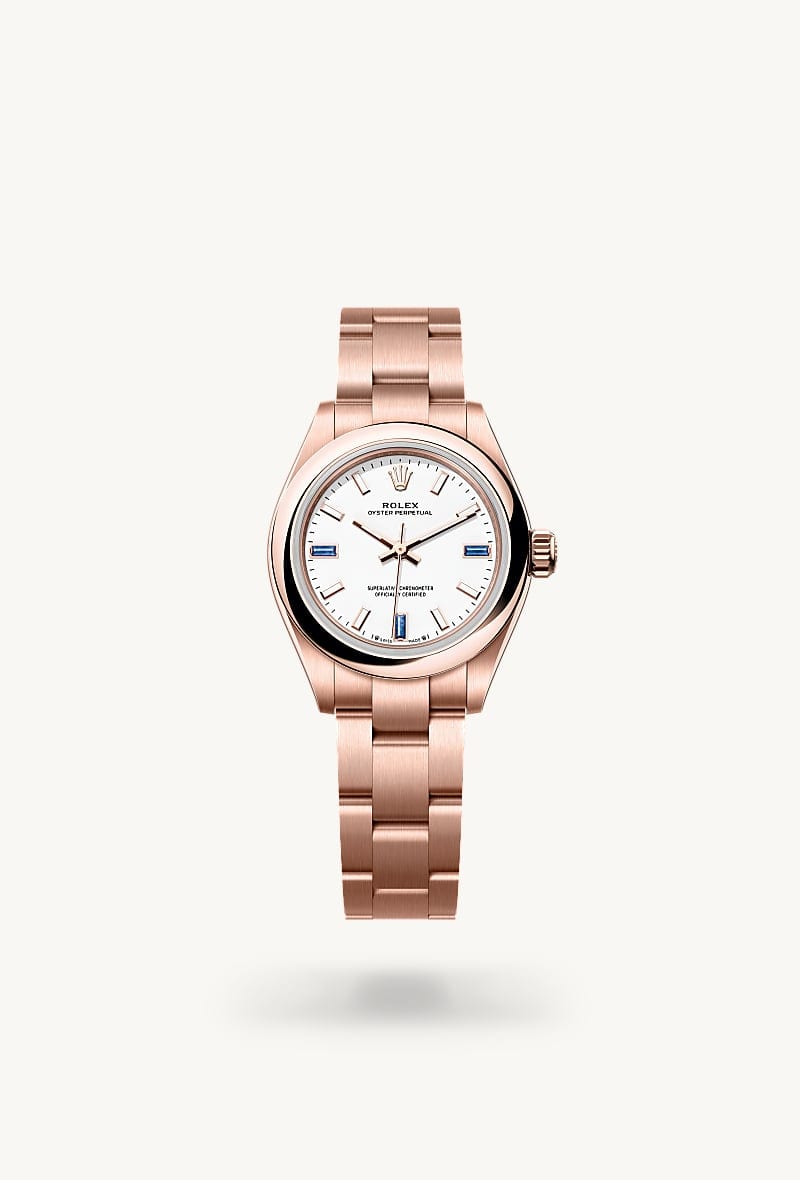 rolex Oyster Perpetual de Oro Everose de 18 quilates, M276205-0002 - Jael Joyería