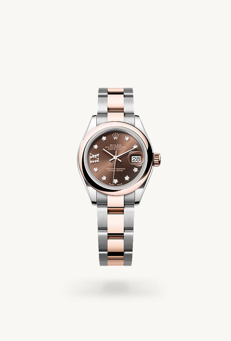 rolex Lady-Datejust de Rolesor Everose —combinación de acero Oystersteel y oro Everose, M279161-0004 - Jael Joyería