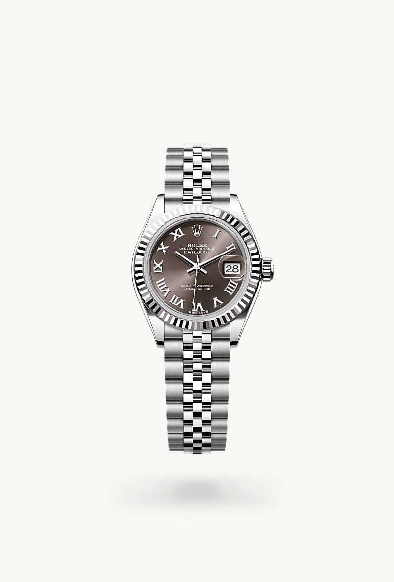 rolex Lady-Datejust de Rolesor blanco —combinación de acero Oystersteel y oro blanco, M279174-0013 - Jael Joyería