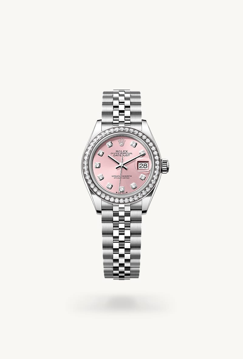 rolex Lady-Datejust de Rolesor blanco —combinación de acero Oystersteel y oro blanco, M279384RBR-0003 - Jael Joyería