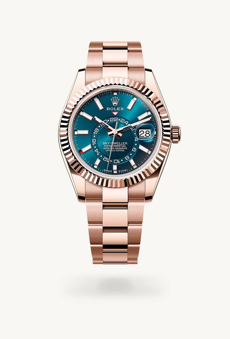 rolex Sky-Dweller de Oro Everose de 18 quilates, M336935-0001 - Jael Joyería