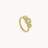 ANILLO LEANDRA CABO TRIOLOGY ORO AMARILLO Y DIAMANTES