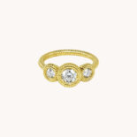 ANILLO LEANDRA CABO TRIOLOGY ORO AMARILLO Y DIAMANTES