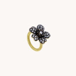 ANILLO LEANDRA FLORA ORO AMARILLO Y DIAMANTES