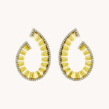 PENDIENTES LEANDRA OLE ORO AMARILLO Y DIAMANTES