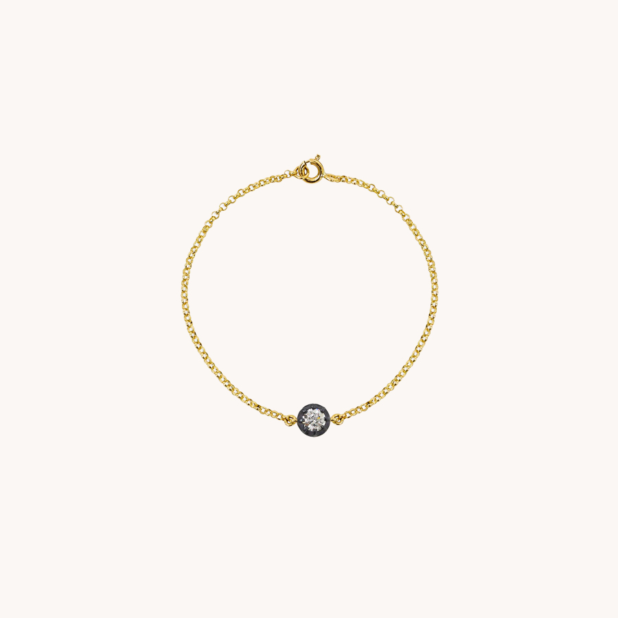 LEANDRA MIDNIGHT DIAMOND BRACELET YELLOW GOLD