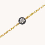 LEANDRA MIDNIGHT DIAMOND BRACELET YELLOW GOLD