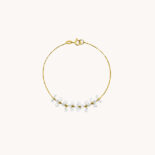 PULSERA LEANDRA ROSE LASER ORO AMARILLO Y DIAMANTES