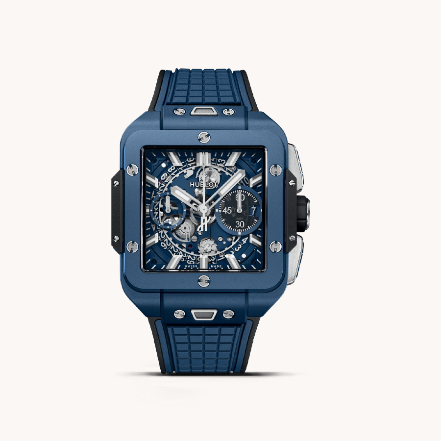 RELOJ HUBLOT SQUARE BANG UNICO BLUE CERAMIC 42MM