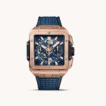 HUBLOT SQUARE BANG UNICO KING GOLD GOLD BLUE 42MM WATCH