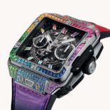 RELOJ HUBLOT SQUARE BANG UNICO TITANIUM RAINBOW 42MM