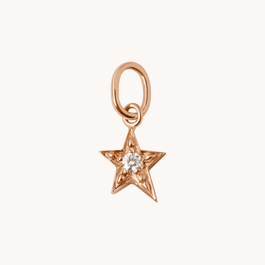 COLGANTE GIGI CLOZEAU ESTRELLA CON DIAMANTES ORO ROSA