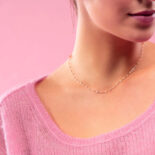 GIGI CLOZEAU CLASSIC GIGI BABY PINK ROSE GOLD NECKLACE