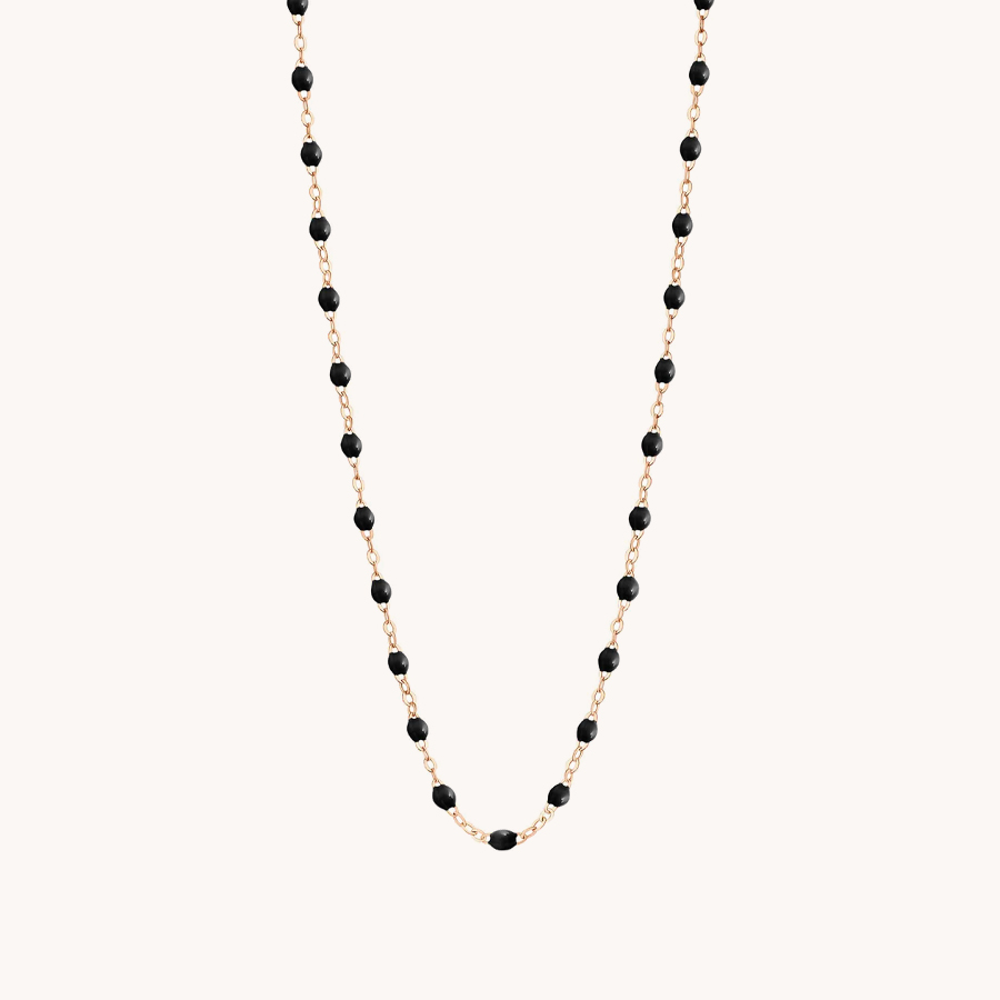 GIGI CLOZEAU CLASSIC GIGI BLACK ROSE GOLD NECKLACE