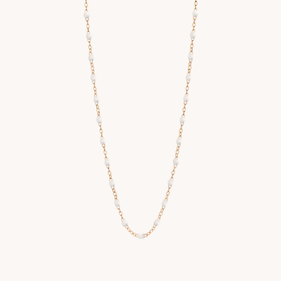 GIGI CLOZEAU CLASSIC GIGI WHITE ROSE GOLD NECKLACE