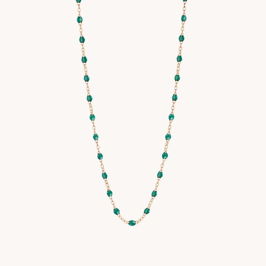 GIGI CLOZEAU CLASSIC GIGI EMERALD ROSE GOLD NECKLACE