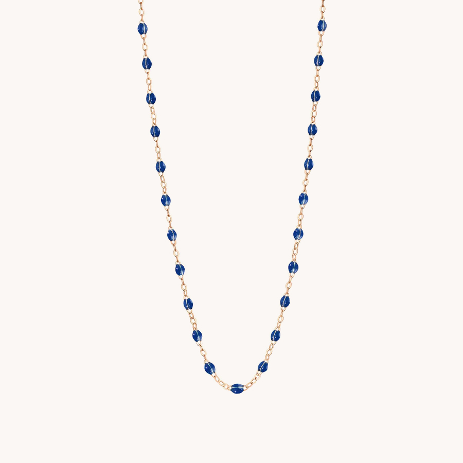 GIGI CLOZEAU CLASSIC GIGI LAPIS ROSE GOLD NECKLACE