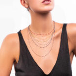 GIGI CLOZEAU CLASSIC GIGI RUBY ROSE GOLD NECKLACE