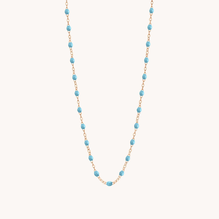 GIGI CLOZEAU CLASSIC GIGI TURQUOISE ROSE GOLD NECKLACE