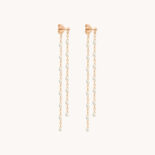 PENDIENTES GIGI CLOZEAU COLGANTES GIGI BLANCOS ORO ROSA