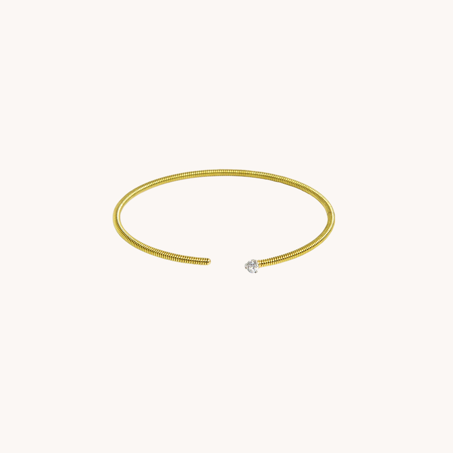 PULSERA LEANDRA CABO FLEX 1 VUELTA DIAMANTE ORO AMARILLO